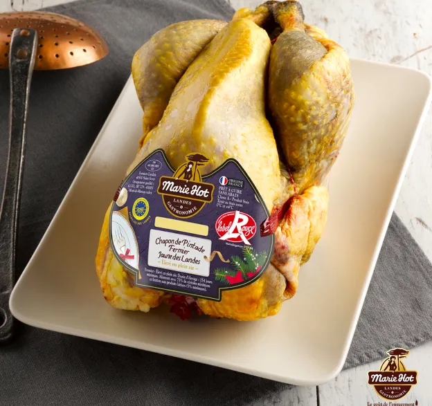Dégustez un Chapon de Pintade Label Rouge, Boucherie du Centre à Herblay, Val d'Oise (95)