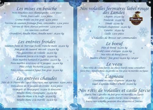 Menu de Noël